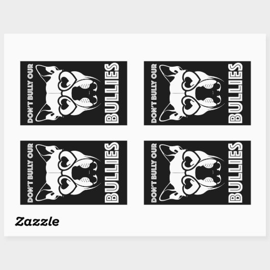 Sticker Rectangulaire ne intimidez pas nos brutes (Feuille)