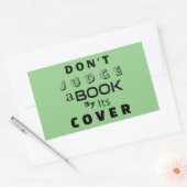 Sticker Rectangulaire "Ne juge pas un livre par sa couverture" Citation (Enveloppe)