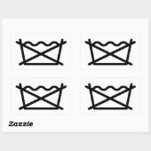 STICKER RECTANGULAIRE NE LAVEZ PAS ! (Feuille)