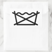 STICKER RECTANGULAIRE NE LAVEZ PAS ! (Sac)