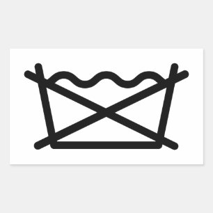 STICKER RECTANGULAIRE NE LAVEZ PAS !