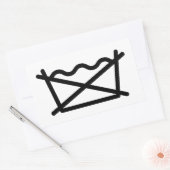 STICKER RECTANGULAIRE NE LAVEZ PAS ! (Enveloppe)