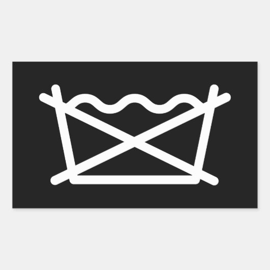 STICKER RECTANGULAIRE NE LAVEZ PAS ! (Devant)