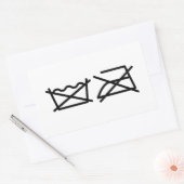 STICKER RECTANGULAIRE NE LAVEZ PAS ! NE REFROIREZ PAS ! (Enveloppe)