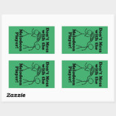Sticker Rectangulaire Ne manquez pas avec le Melodeon Player Rectangular (Feuille)