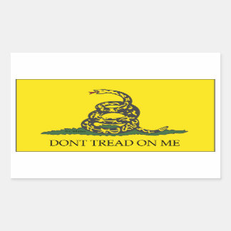 Sticker Rectangulaire Ne marchez pas sur moi ! - Drapeau de Gadsten