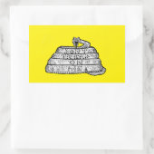 Sticker Rectangulaire Ne marchez pas sur moi l'autocollant (Sac)