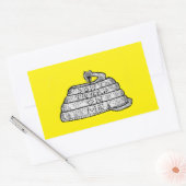 Sticker Rectangulaire Ne marchez pas sur moi l'autocollant (Enveloppe)