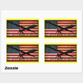 Sticker Rectangulaire Ne me drone pas Bro (Feuille)