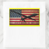 Sticker Rectangulaire Ne me drone pas Bro (Sac)