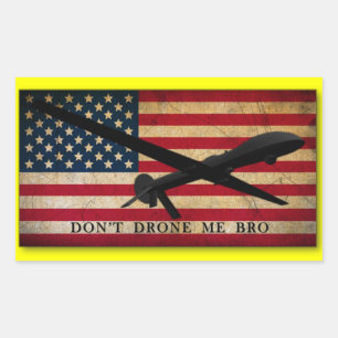 Sticker Rectangulaire Ne me drone pas Bro