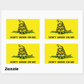 Sticker Rectangulaire Ne mème pas sur moi (Feuille)