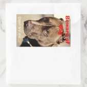 Sticker Rectangulaire Ne m'essayez pas...attention au chien - autocollan (Sac)