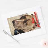 Sticker Rectangulaire Ne m'essayez pas...attention au chien - autocollan (Enveloppe)