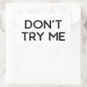 Sticker Rectangulaire Ne m'essayez pas de papier tissulaire (Sac)