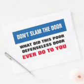 Sticker Rectangulaire Ne pas claquer la porte autocollante rectangulaire (Enveloppe)
