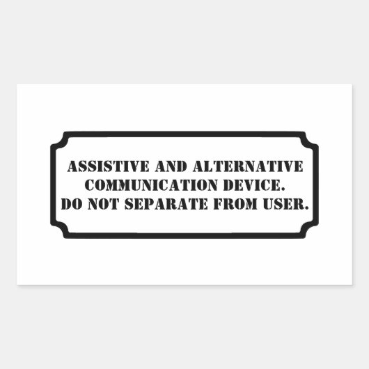 Sticker Rectangulaire Ne pas enlever AAC noir (Devant)