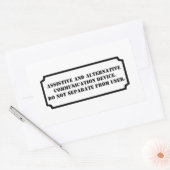 Sticker Rectangulaire Ne pas enlever AAC noir (Enveloppe)
