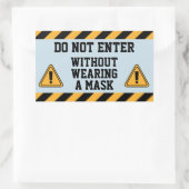 Sticker Rectangulaire Ne pas entrer sans masque (Sac)