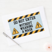 Sticker Rectangulaire Ne pas entrer sans masque (Enveloppe)