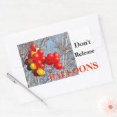 Sticker Rectangulaire Ne pas libérer de BALLONS (Enveloppe)