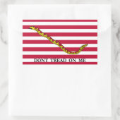 Sticker Rectangulaire Ne pas me rouler - drapeau Jack de la Marine (Sac)