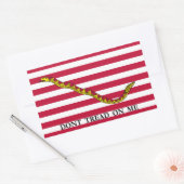 Sticker Rectangulaire Ne pas me rouler - drapeau Jack de la Marine (Enveloppe)