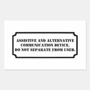 Sticker Rectangulaire Ne pas prendre hors AAC noir