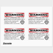 Sticker Rectangulaire Ne pas tamper avec les caméras de toilettes (Feuille)