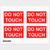 Sticker Rectangulaire Ne pas toucher (Feuille)