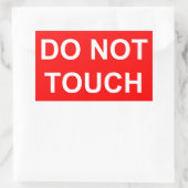 Sticker Rectangulaire Ne pas toucher (Sac)
