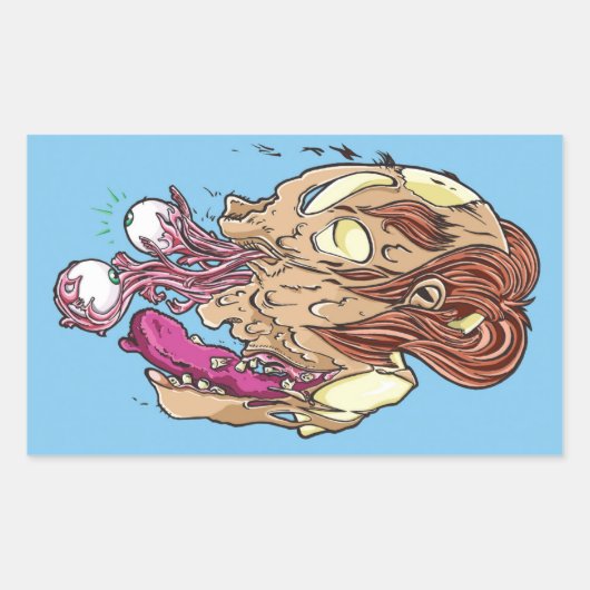 Sticker Rectangulaire Ne regarde pas en arrière ! (Devant)