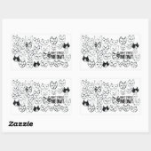 Sticker Rectangulaire Ne stressez pas Meowt Drôle Chat (Feuille)