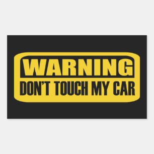 Sticker Rectangulaire ne touchez pas à ma voiture