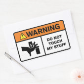 Sticker Rectangulaire Ne Touchez Pas Mes Affaires (Enveloppe)