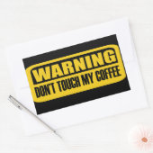 Sticker Rectangulaire ne touchez pas mon café (Enveloppe)