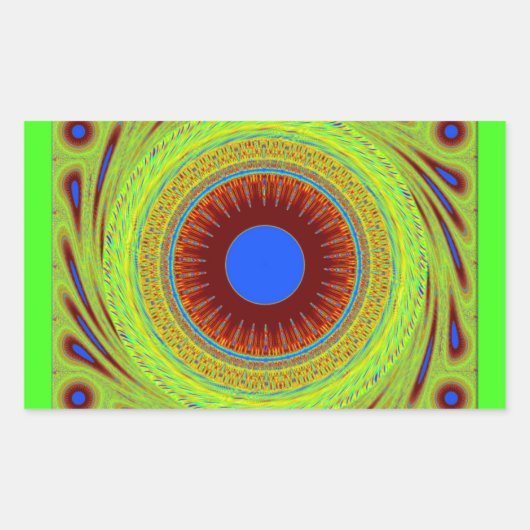 Sticker Rectangulaire Ne vous inquiétez pas d'être heureux d'impression  (Devant)