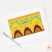 Sticker Rectangulaire Ne vous inquiétez pas être heureux Art Design (Enveloppe)