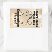 Sticker Rectangulaire Ne vous mêlez pas de l'Euphonium Player Rectangula (Sac)