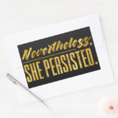 Sticker Rectangulaire Néanmoins, elle a persisté (Enveloppe)