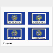 Sticker Rectangulaire Nebraska (Feuille)
