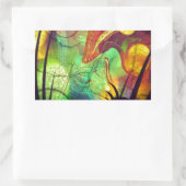 Sticker Rectangulaire Nebula peinte - Opale de feu Abstrait (Sac)