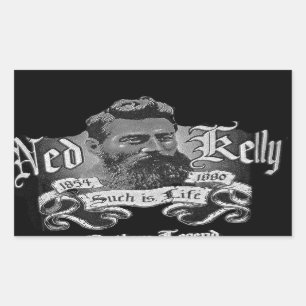 Sticker Rectangulaire Ned Kelly - une légende australienne