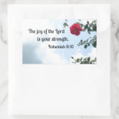 Sticker Rectangulaire Néhémie 8:10 La joie du Seigneur... (Sac)