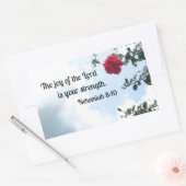 Sticker Rectangulaire Néhémie 8:10 La joie du Seigneur... (Enveloppe)