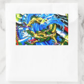 Sticker Rectangulaire Neo Jap Dragon Tattoo (Sac)