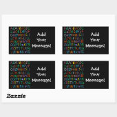 Sticker Rectangulaire Neon Alphabet (Feuille)
