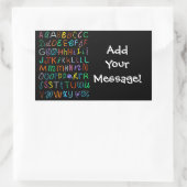 Sticker Rectangulaire Neon Alphabet (Sac)