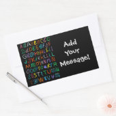 Sticker Rectangulaire Neon Alphabet (Enveloppe)