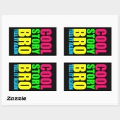 Sticker Rectangulaire Neon Cool Story Bro (Feuille)